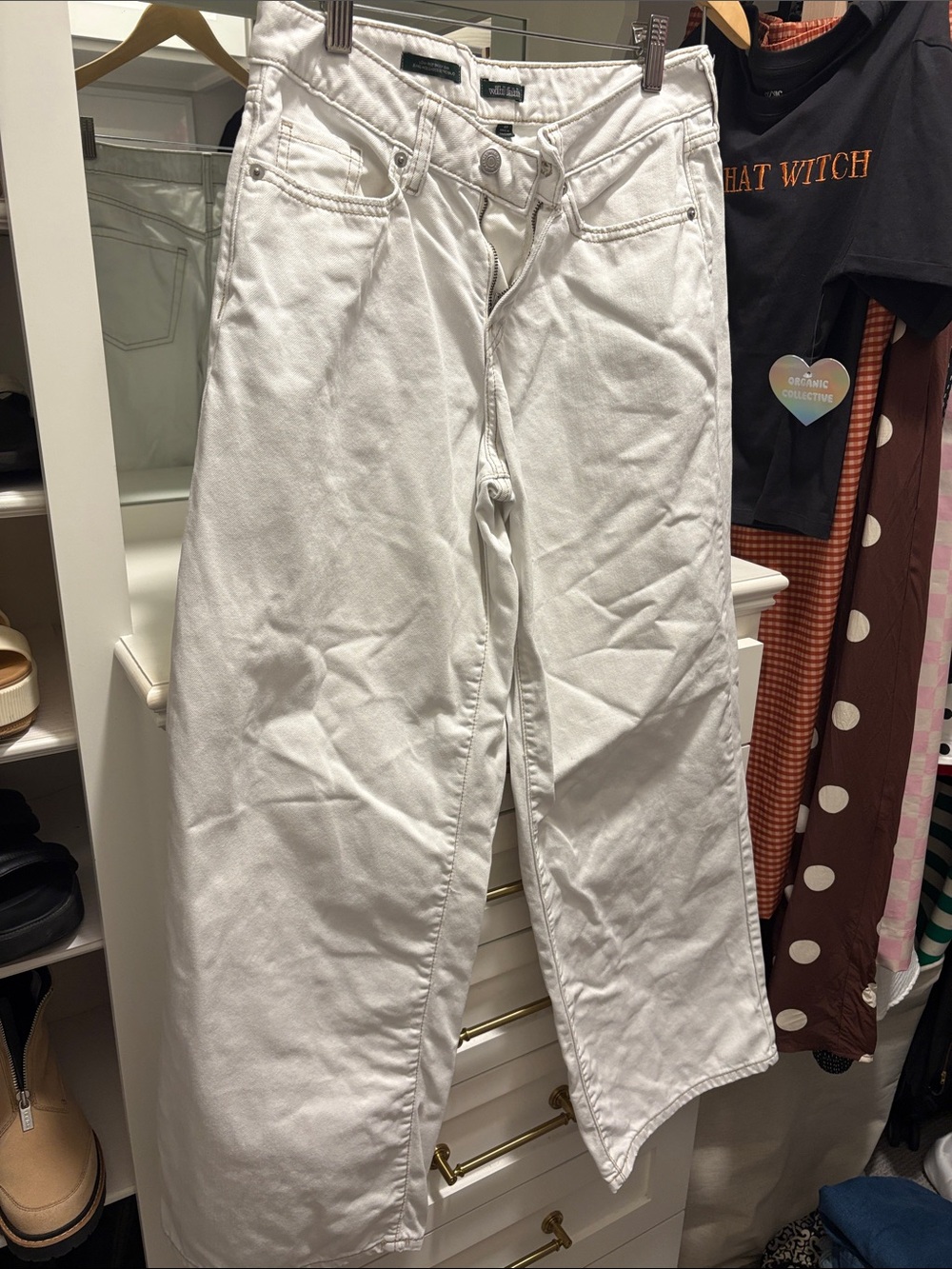wild fable White Flare High-Rise Jeans